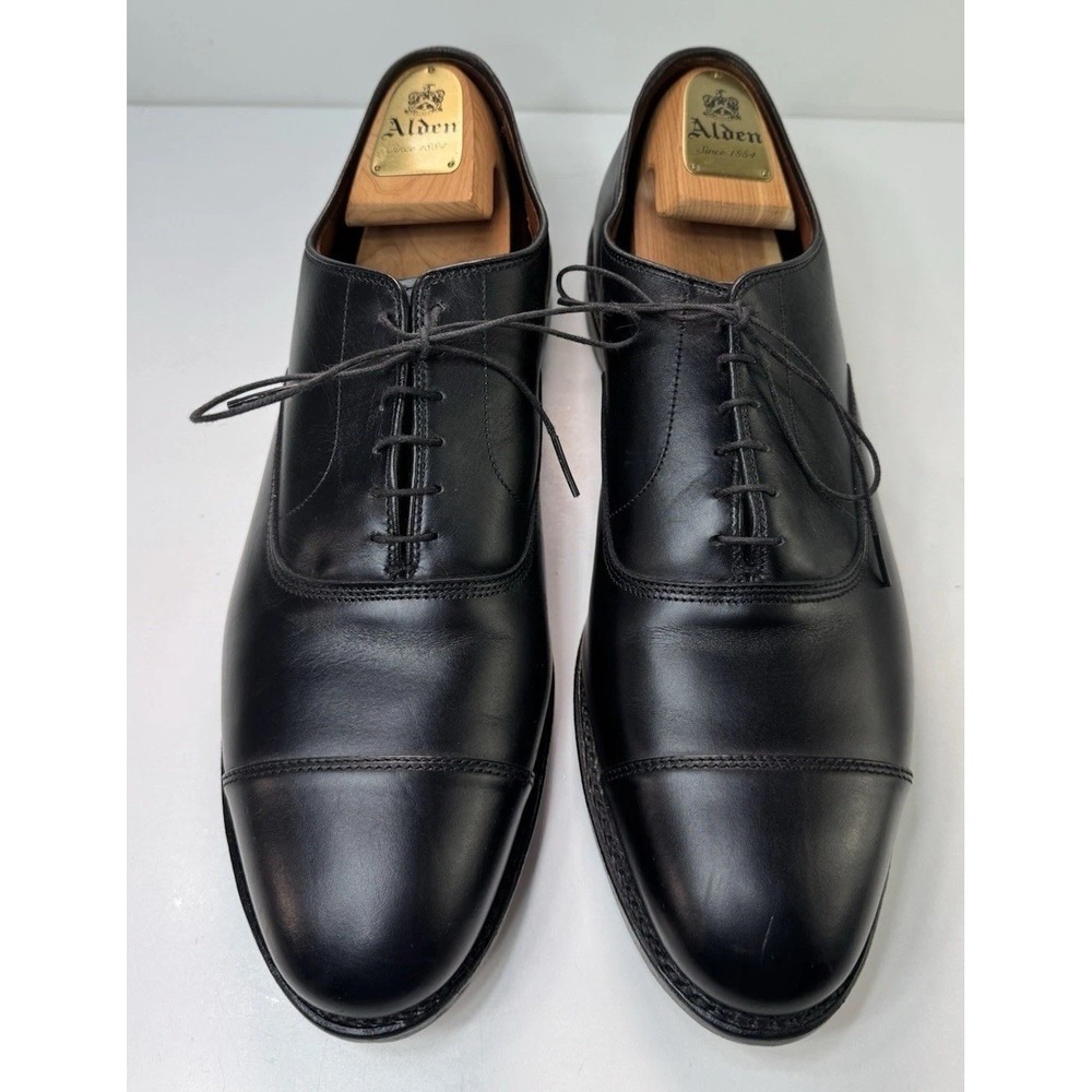 Allen Edmonds "PARK AVENUE" Cap-Toe Oxfords 11D Black Made USA 5615